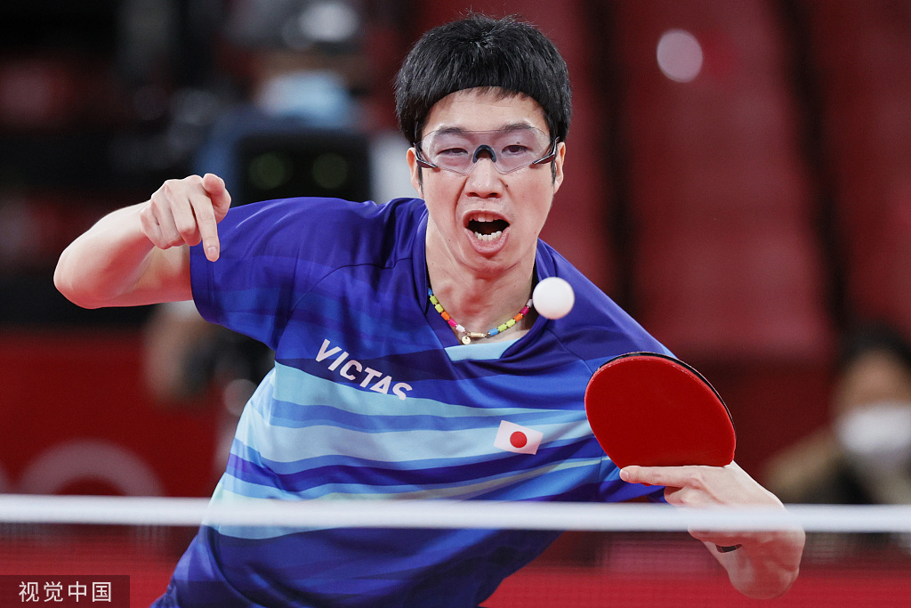 日本乒乓球队绝地反击比利时乒乓球队，水谷隼惊艳世界